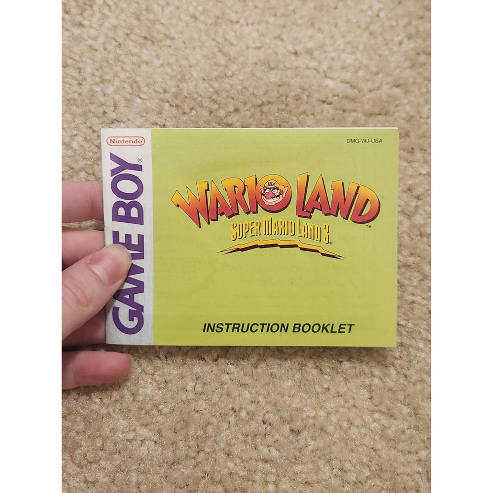 Wario Land Super Mario Land 3 Nintendo Game Boy Instruction Manual Booklet